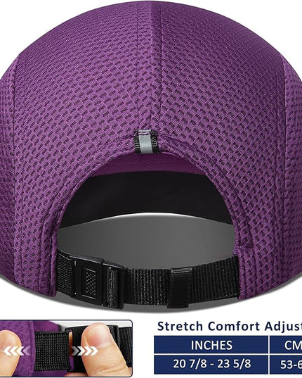 GADIEMKENSD Women's Race Day Running Cap Performance Mesh Hat - Excellent Ventilation, Lightweight, Reflective Safety
