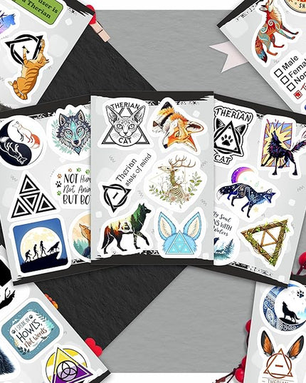 100Pcs Therian Stickers for Water Botttle, Laptop - Therian Gifts, Party Supplies - Gift for Women & Men