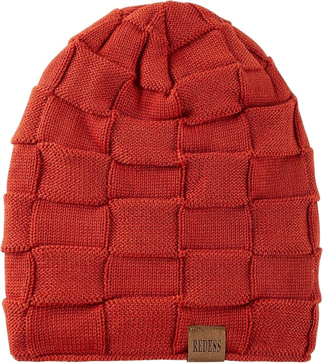 REDESS Beanie Hat for Men and Women Winter Warm Hats Knit Slouchy Thick Skull Cap
