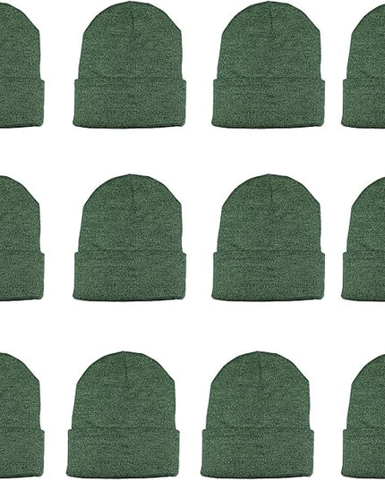 Gelante Unisex Beanie Cap Knitted Warm Solid Color and Multi-Color Multi-Packs