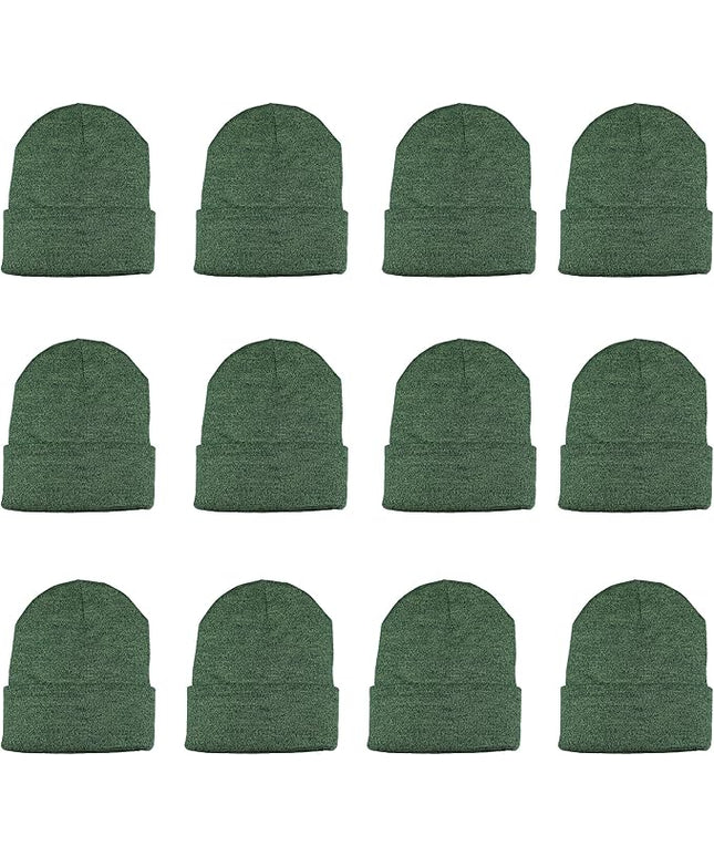 Gelante Unisex Beanie Cap Knitted Warm Solid Color and Multi-Color Multi-Packs