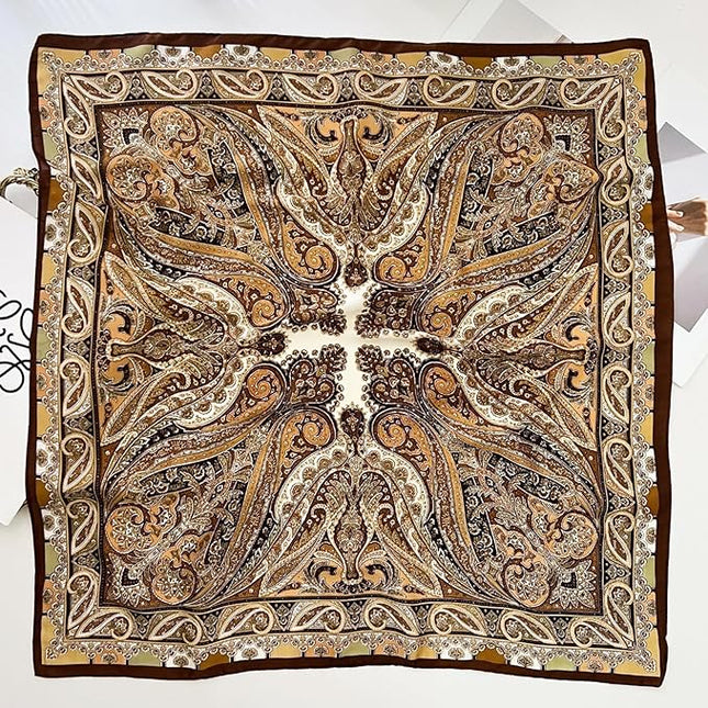 Head Bandanas Scarf for Women Silk Satin Hair Scarf Lightweight Vintage Fashion Square Neck Scarves Gift