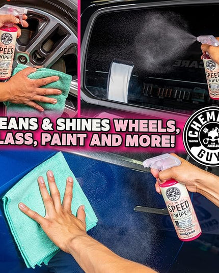 Chemical Guys Speed Wipe Quick Detailer - High Gloss, Streak-Free Shine, Detail Spray for Cars, Trucks, Motorcycles, RVs, and More, Safe on Paint, Glass, Wheels, and Trim, Cherry Scent, 16 fl oz