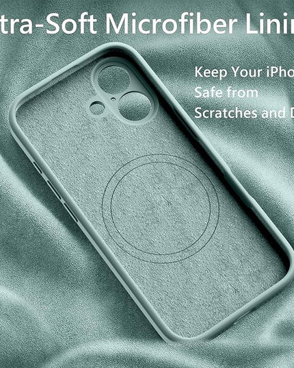 FireNova Magnetic for iPhone 17 Case, Compatible with MagSafe, [Integrated Silicone Camera Control Button] [Camera Protection] Anti-Scratch Microfiber Lining Phone Case, 6.3", Mint Green