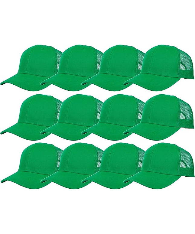 Gelante Mesh Trucker Hat Baseball Cap Structured Front Panel Wholesale LOT 12 Pack