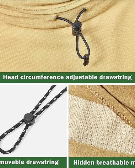 Sukeen Bucket Hat, Waterproof, Skin-Friendly, Shields Neck, Quick-Dry, Breathable, Hat for Fishing, Travel hat