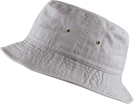 The Hat Depot Bucket Hat - Unisex 100% Cotton & Denim UPF 50 Packable Summer Travel Beach Sun Hat