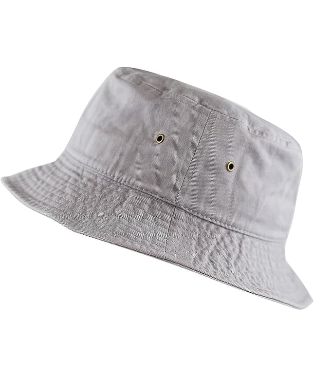 The Hat Depot Bucket Hat - Unisex 100% Cotton & Denim UPF 50 Packable Summer Travel Beach Sun Hat