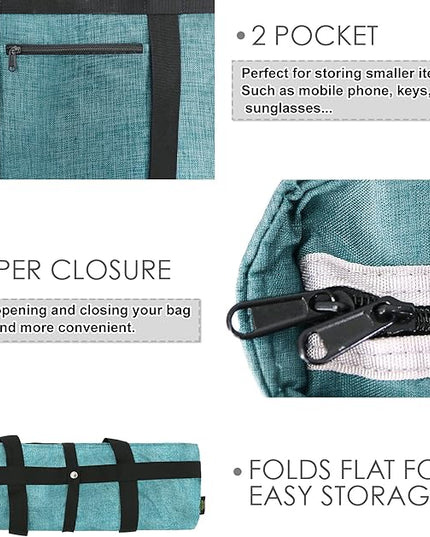 BeeGreen Cooler Bag Soft Leakproof Insulated Tote with Zipper for Beach Travel Grocery