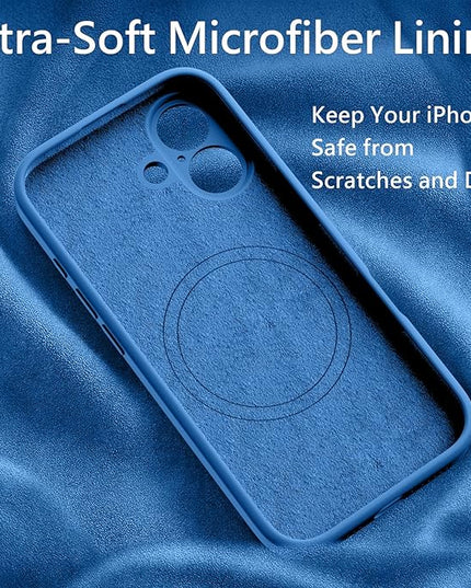 FireNova Magnetic for iPhone 17 Case, Compatible with MagSafe, [Integrated Silicone Camera Control Button] [Camera Protection] Anti-Scratch Microfiber Lining Phone Case, 6.3", Blue