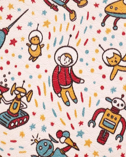 Passport Cover for Kids, Women and Men, Cute Travel Passport Holder (Cat Robot Pattern)