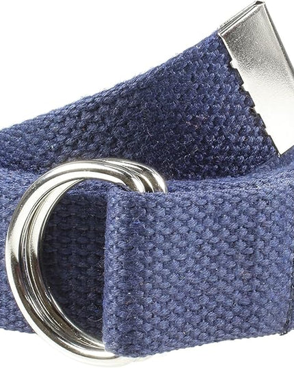 Gelante Canvas Web D Ring Belt Silver Buckle Military Style for men & women 1 or 3 pcs