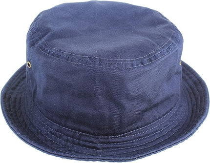 Gelante Solid Color 100% Cotton Bucket Hat for Women and Men Packable Travel Summer Beach Hat