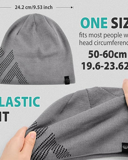 Beanie for Men, Soft Cotton Beanie for Women, Warm Unisex Winter Hat, Running Skull Cap for Cold Weather Activities