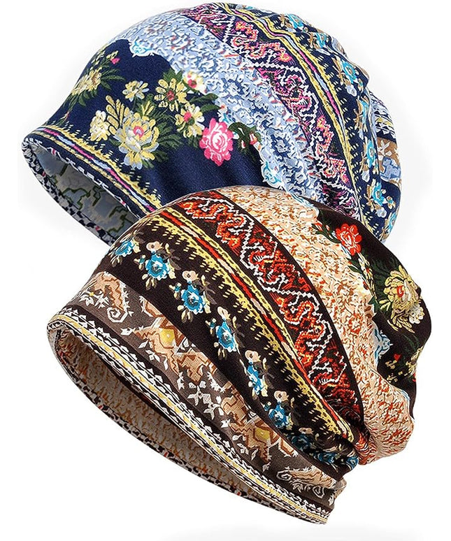 ELLEWIN Cotton Slouchy Beanie Hip-Hop Soft Lightweight Running Beanie Adult Dwarf Hats Chemo Cap for Men Women