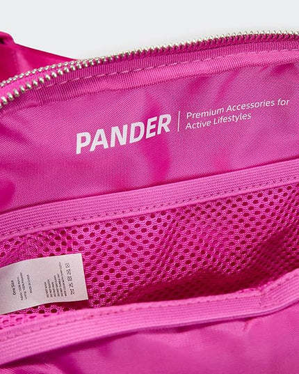 Pander Everywhere Belt Bag for Women, 5 Zipper Pockets Nylon Crossbody Fanny Pack Purse (Grape Purple)