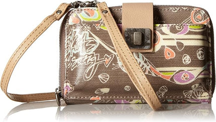Sakroots Artist Circle Smartphone Crossbody in Coated Canvas, Detachable Wristlet Strap