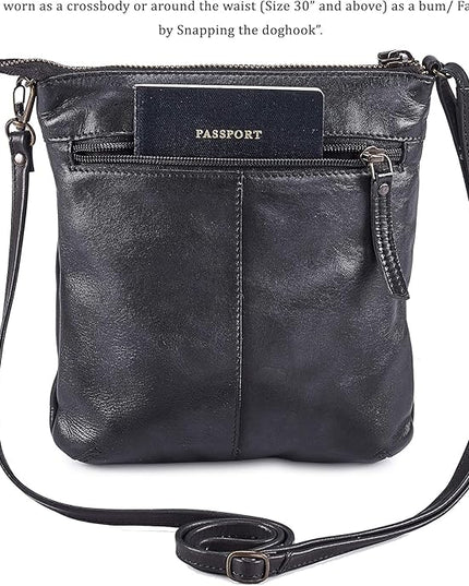 Crossbody Sling Bag for Women Small Real Leather Purse Vintage Travel Crossover Shoulder Bag Handmade