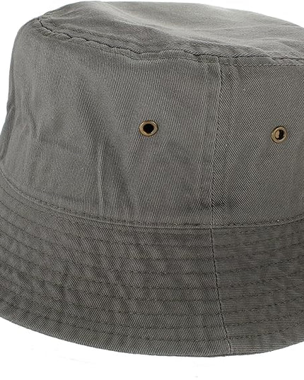Gelante Solid Color 100% Cotton Bucket Hat for Women and Men Packable Travel Summer Beach Hat