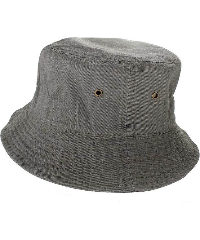 Gelante Solid Color 100% Cotton Bucket Hat for Women and Men Packable Travel Summer Beach Hat