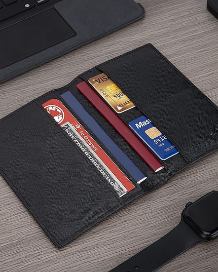 2 Passport Holder - Travel Essentials, RFID Blocking Wallet Credit Card Organiser, Plain Accessories Slim Cover For Men & Women | Travel Essentials, RFID Blocking, Wallet, Accessories, Slim Cover