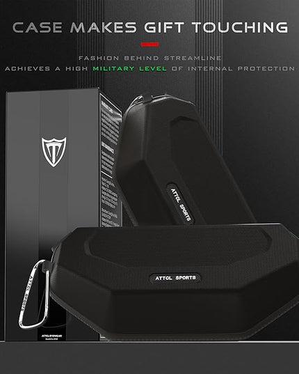 ATTCL Polarized Sunglasses Men Sports: UV Protection Anti Glare Wrap Around Lightweight Metal Driving Fishing Golf Running