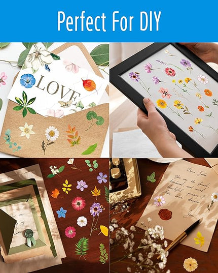 370+ PCS PVC Flower Stickers, Self-Adhesive PVC Greenery Stickers Nature Plant Decals for Scrapbook, Laptop, Journal, DIY Project, Spring Themed Party Decors