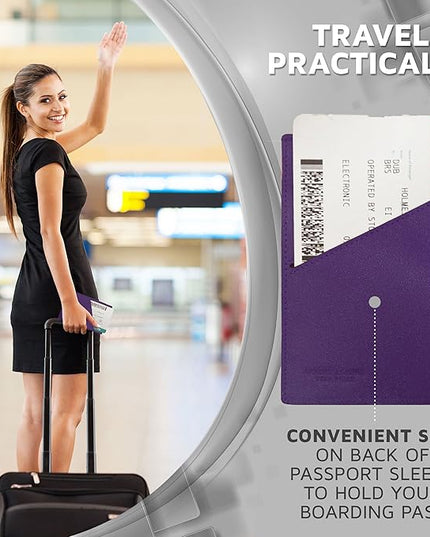 Alban RFID Passport Holder Women Men RFID Blocking Travel Passport Wallet Case Genuine Leather Passport Cover porta pasaporte