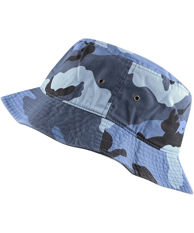 The Hat Depot Bucket Hat - Unisex 100% Cotton & Denim UPF 50 Packable Summer Travel Beach Sun Hat