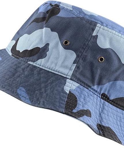 The Hat Depot Bucket Hat - Unisex 100% Cotton & Denim UPF 50 Packable Summer Travel Beach Sun Hat
