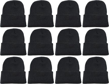 Gelante Unisex Beanie Cap Knitted Warm Solid Color and Multi-Color Multi-Packs