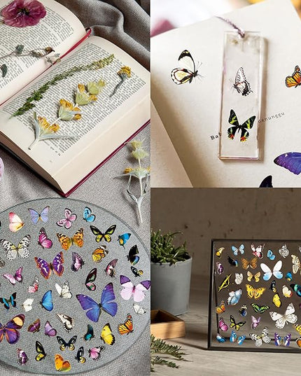 400+ PCS Delicate Butterfly Stickers, Self-Adhesive PVC Vintage Butterfly Stickers for Scrapbook, Journal, Laptop, Envelope, DIY Project, Window, Spring Themed Party Decors