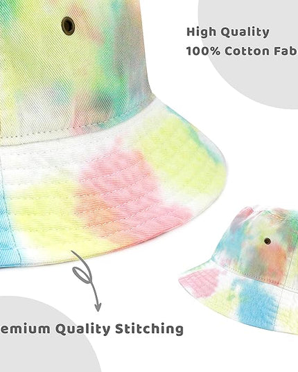 The Hat Depot Bucket Hat - Unisex 100% Cotton & Denim UPF 50 Packable Summer Travel Beach Sun Hat