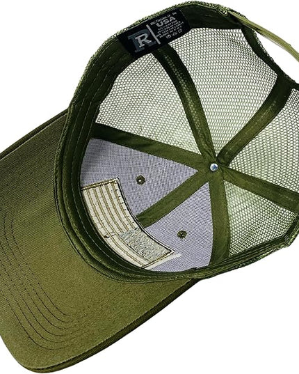 Roytrense Embroidered American Flag Unisex Baseball Cap (100% Cotton)