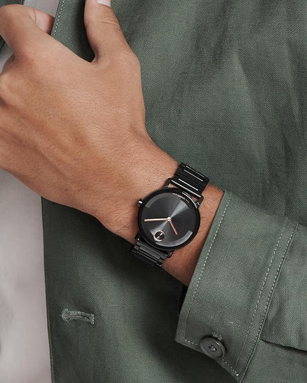 Movado Bold Evolution 2.0 Men's Watch - Swiss Quartz Movement, Stainless Steel Mesh Bracelet - 3 ATM Water Resistance - Luxury Fashion Timepiece for Him - 40mm