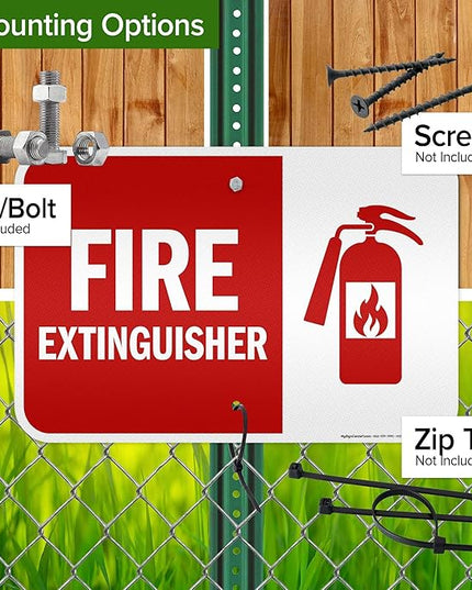 Fire Extinguisher Graphic Sign, 12x18 Inches, 3M EGP Reflective .063 Aluminum, Fade Resistant, Made in USA by My Sign Center
