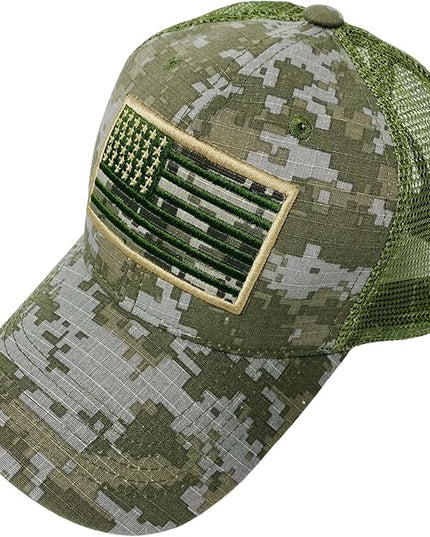 Roytrense Embroidered American Flag Unisex Baseball Cap (100% Cotton)