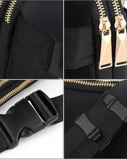 UTO Fanny Pack for Women Crossbody Trendy Fashion Belt Purse Chest Waist Hip Bumbag for Outdoor Shopping Travel Hiking