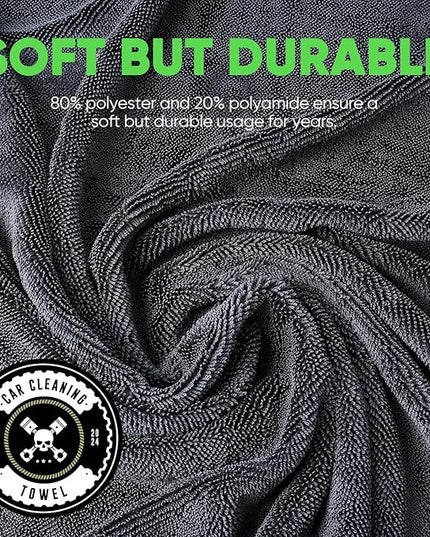 KKV 2-Pack Microfiber Towels (35"x 24") Extra Large Ultra Absorbent Drying Towel for Cars and Trucks, Without Streaks, Scratches, or Water Spots