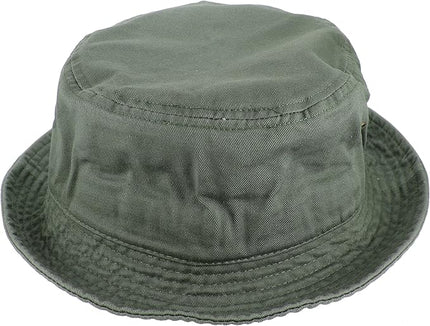 Gelante Solid Color 100% Cotton Bucket Hat for Women and Men Packable Travel Summer Beach Hat