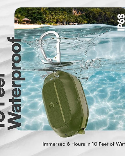 Keybudz for AirPods Pro 2 Case with Lock - Fully Waterproof AirPods Pro 2nd Generation Case Cover - Keychain, Rugged Tough Protection, Hard Shell and Carabiner for USB-C/Lightning (Forest Green)
