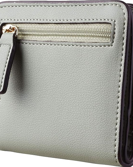 Toughergun Women’s Small Slim Leather Wallet with RFID Protection, Compact Bifold Mini Purse with Clear ID Window