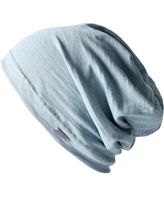 CHARM Cotton Summer Beanie for Men & Women - Slouchy Lightweight Chemo Headwear for Women, Hipster Fashion Slouchy Hat