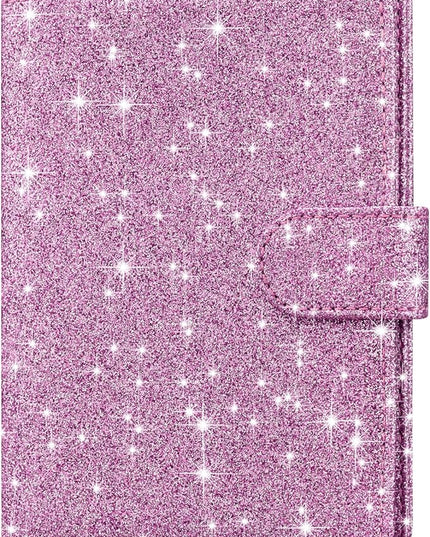 HOTCOOL Passport Holder Travel Essentials Airplane & Cruise Essentials Ship Leather Wallet Cover Case RFID Blocking Women & Men Vacation Travel Accessories Gifts Deals, Glitter - Purple