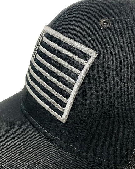 Roytrense Embroidered American Flag Unisex Baseball Cap (100% Cotton)