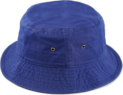 The Hat Depot Bucket Hat - Unisex 100% Cotton & Denim UPF 50 Packable Summer Travel Beach Sun Hat