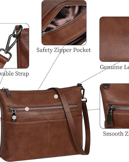 Iswee Crossbody Bag for Women Leather Purses Fashion Designer Handbags