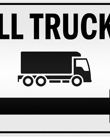 All trucks With Right Arrow Sign, 24x30 Inches, 3M EGP Reflective .080 Aluminum, Fade Resistant, Made in USA by My Sign Center