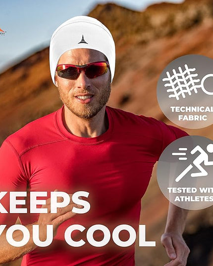 Helmet Liner Sweat Wicking Skull Cap Beanie. Ultimate Performance Moisture Wicking. Fits Under Helmets