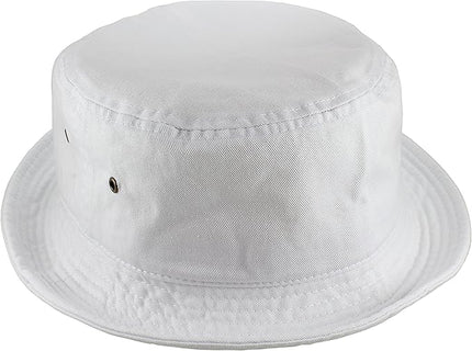 Gelante Solid Color 100% Cotton Bucket Hat for Women and Men Packable Travel Summer Beach Hat